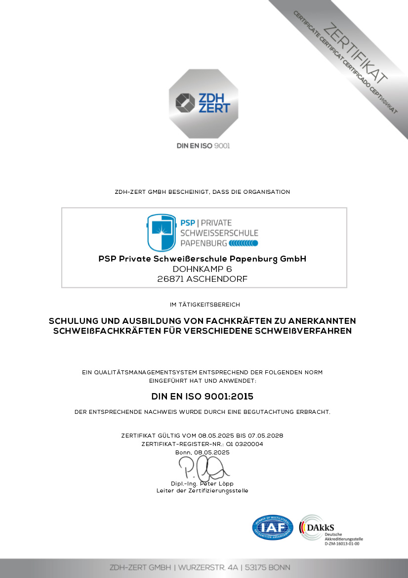 Zertifikat ISO 9001